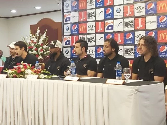 Soccer stars Kaka, Figo, puyol and Anelka visited Pakistan
