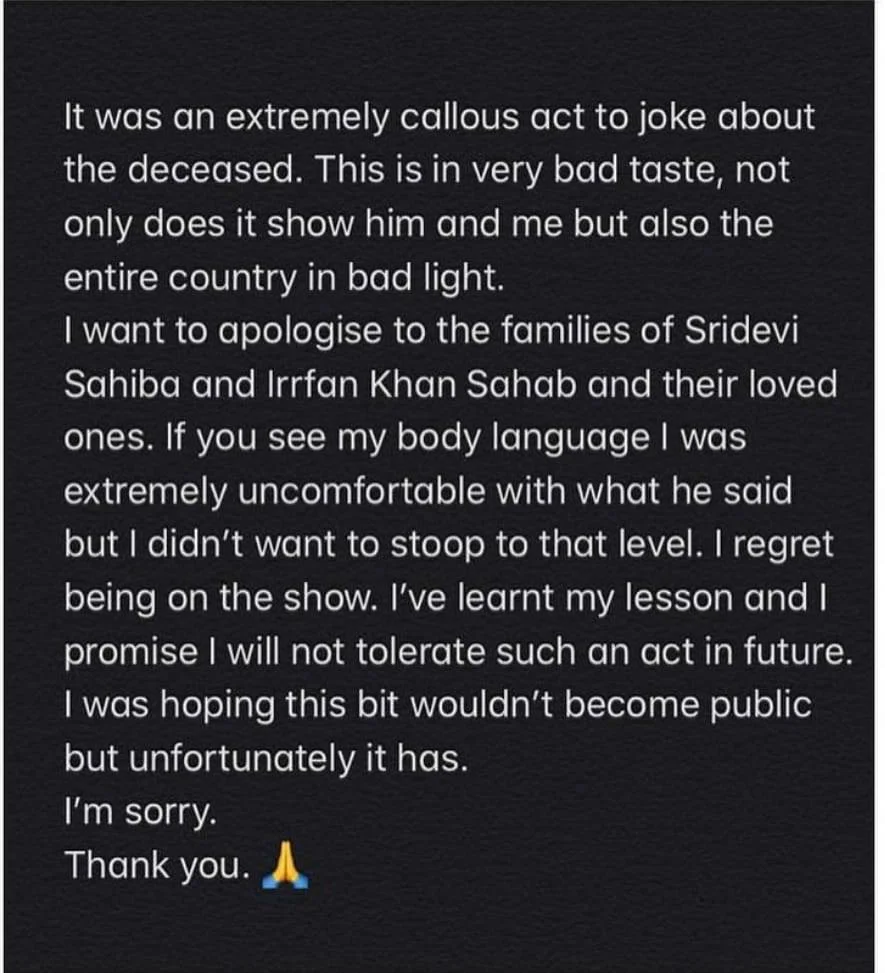 Adnan Siddiqui calls out Amir Liaquat over his insensitive statements on the demise of Sridevi and Irrfan Khan.