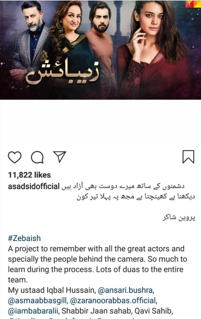 Zara Noor Abbas appears to be in Zebaish soon.