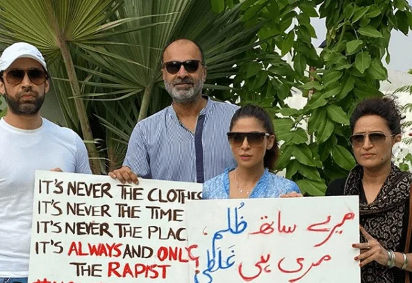 Pakistani Celebrities protest against Motorway incident