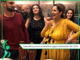 sania mirza arrives in karachi