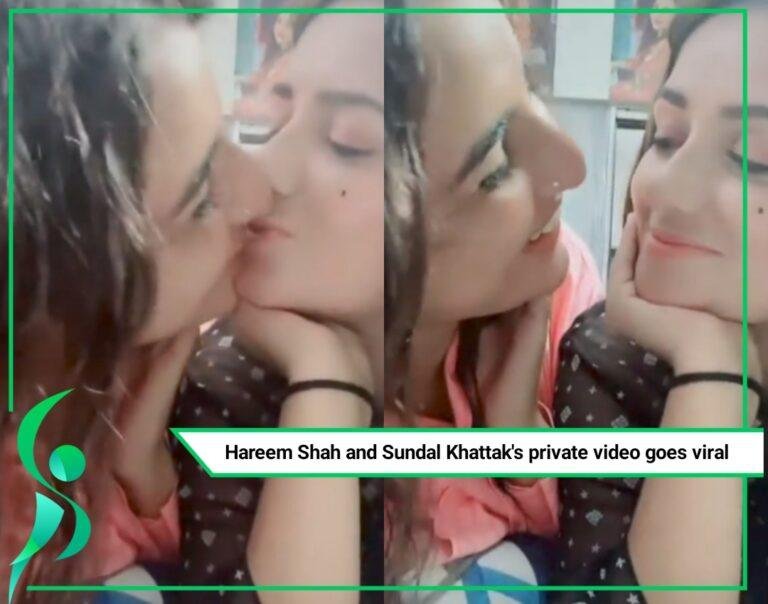 Hareem Shah crosses boundaries with lips kissing to friend Sundal !  (VIDEO)