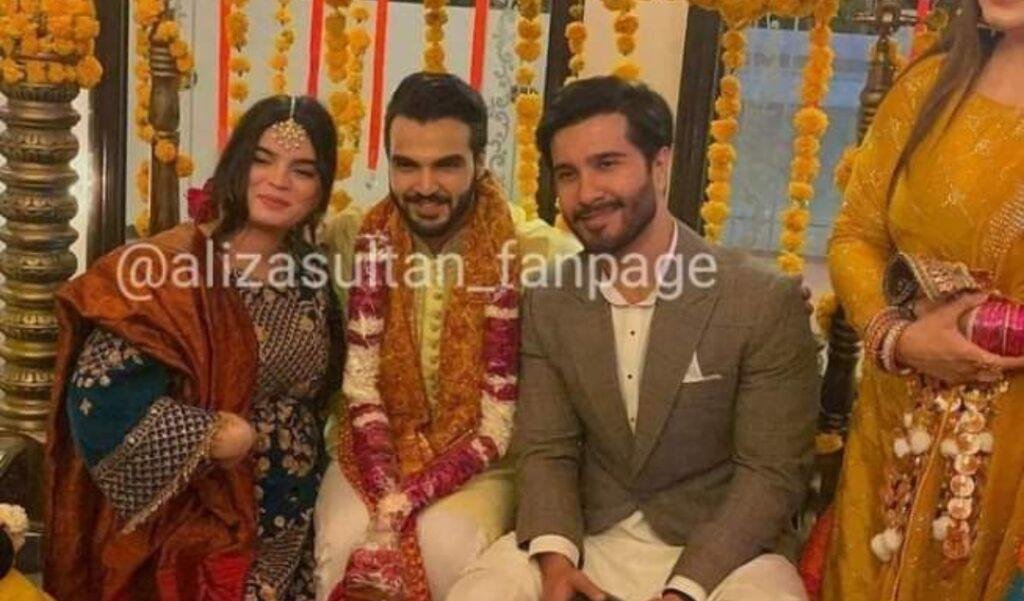 Feroze Khan with his Wife Alizey at a Recent Wedding Event
